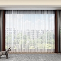 Modern curtains 3d model