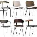 Various Styles Modern Dining Chairs With Metal Legs And Different Colors
