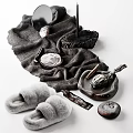 Soft Towel Fluffy Slippers And Bathroom Accessories