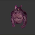 3D Rendered Muscular Rhinoceros With Strong Chest And Arms