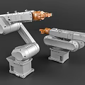 Modern Mechanical Arm Intelligent Robot Factory Workshop Intelligent System Arm Robot 3d model