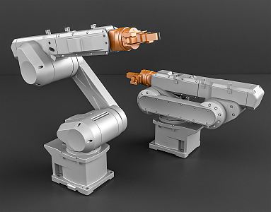 Modern Mechanical Arm Intelligent Robot Factory Workshop Intelligent System Arm Robot 3d model