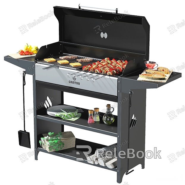 Modern BBQ Grill Grill Outdoor Tableware BBQ model