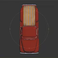 Red Vintage Classic Pickup Truck Model With Shiny Exterior And Reflective Surface