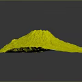 Volcanic Terrain Featuring Orange Crater Surface With Rugged Natural Textures 3d model