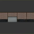 Single Story Building Model With Red Brick Walls And Gray Roof Panels
