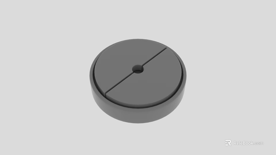 Gray Round Wall Lamp With Modern Minimalist Sleek Design And Smooth Surface 3d model