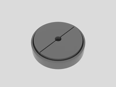 Gray Round Wall Lamp With Modern Minimalist Sleek Design And Smooth Surface 3d model
