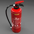 Fire Equipment Red Fire Extinguisher With Black Hose And Instruction Labels