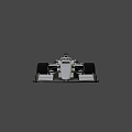 Sleek White Formula 1 Car With Aerodynamic Design Black Tires And Front Wing