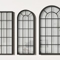 French windows French retro windows European-style windows casement windows curved windows floor-to-ceiling windows windows partition windows 3d model