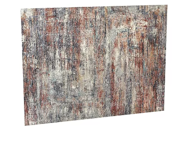 Square Area Rug Featuring Abstract Gray Red Beige Patterns For Modern Living Spaces 3d model