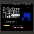portable synthesizer mixer reverberator tuner mixer mixing equipment 3d model