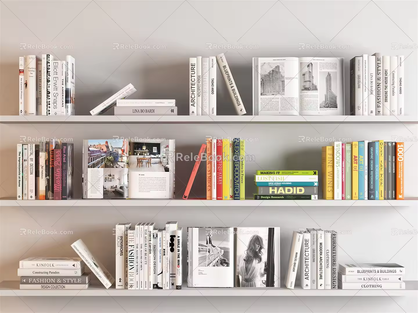 Modern Books 3d model