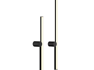Modern Minimalist Wall Lamp With Sleek Linear Design And Matte Black Metal Finish 3d model