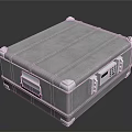Durable Metal Equipment Case With Hard Shell Carrying Handle Secure Latches And Top Stripe Design