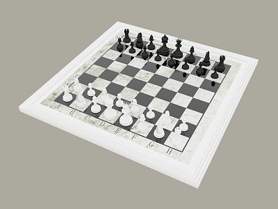 Modern Chess 3d model