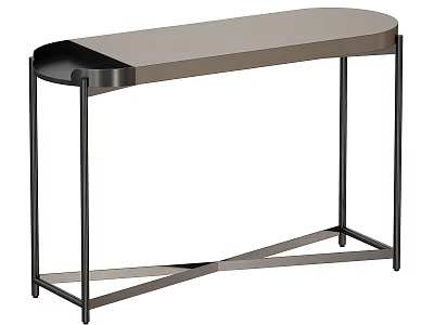 Modern Dressing Table Interior Design With Black Metal Frame And Sleek Gray Top 3d model