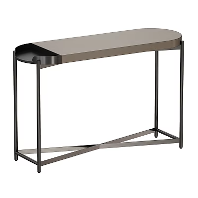 Modern Dressing Table Interior Design With Black Metal Frame And Sleek Gray Top 3d model
