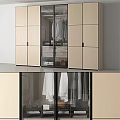 Modern Wardrobe Interior Design With Glass Doors Hanging Space And Drawers