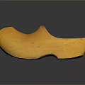 Traditional Yellow Wooden Clog As Practical Daily Living Footwear With Classic Style