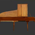 Classical Wooden Grand Piano With Curved Body And Elegant Wooden Legs