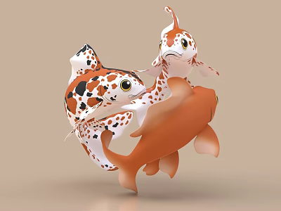 Colorful Aquarium Fish For Home Tank Decoration 3d model