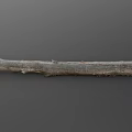 Natural Wooden Stone Log With Rustic Texture And Mossy Surface Details