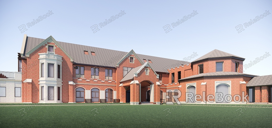 Jianou Kindergarten Building British Red Brick Kindergarten model