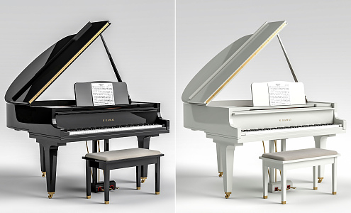 Modern Piano 3d model