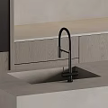 Modern Kitchen With Sleek Wooden Cabinets Island Countertop And Built in Appliances