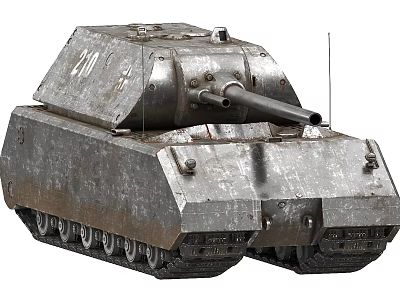 Military Tank Featuring Weathered Metal Surface Track And Cannon Number 40 3d model