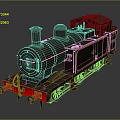 Vintage Steam Train Model With Dark Brown Exterior Red Accents And Classic Wheels