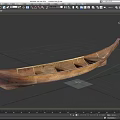 Vintage Traditional Handcrafted Wooden Boat With Classic Design And Carved Details