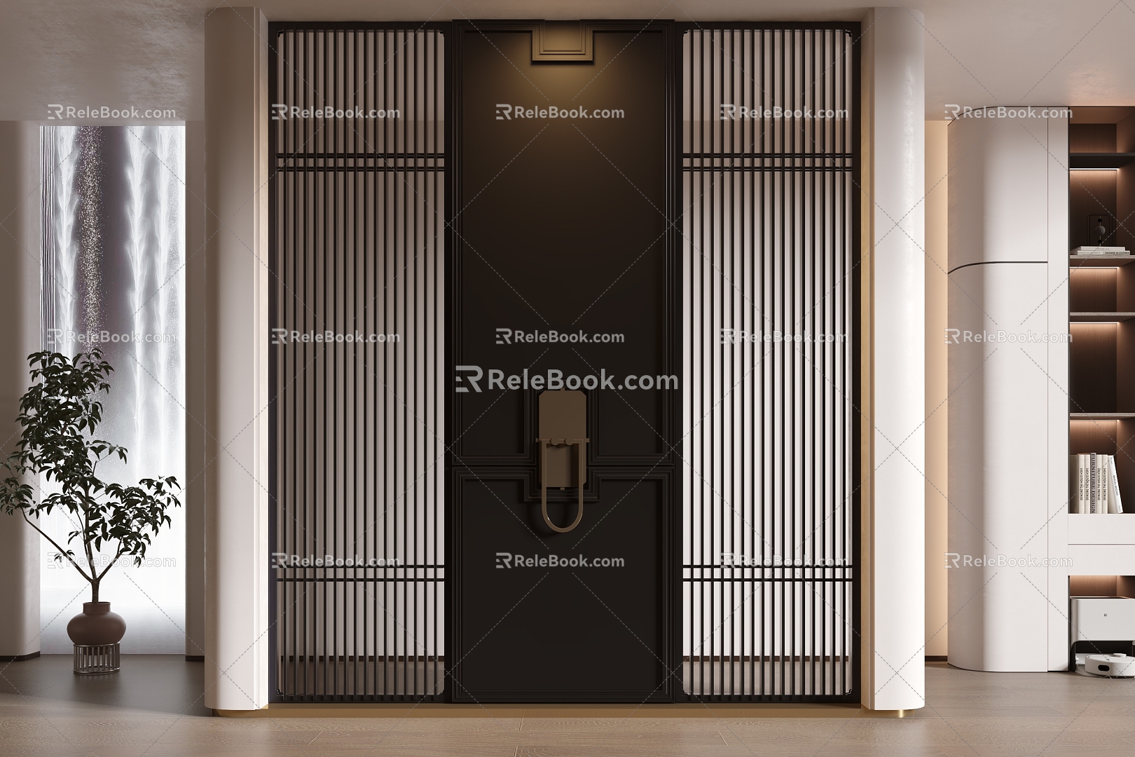 New Chinese-style Entrance Entrance Aisle Entrance Screen 3d model