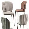Modern Upholstered Accent Chairs With Pleated Backs Metal Legs And Gray Brown Tones