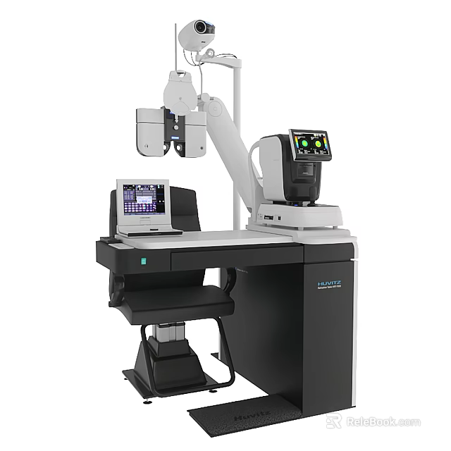 Advanced Medical Diagnostic Equipment With Articulated Arm Digital Display And Integrated Console 3d model 