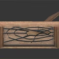 Brown Wooden Photo Frame With Cracked Pattern For Home Decorative Use