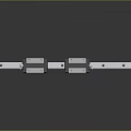 Durable Linear Guide Rail System With Two Metal Sliders And Smooth Track