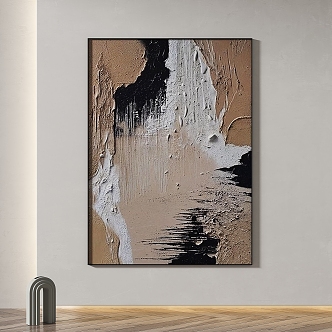 Modern Minimalist Texture Decorative Painting 3d model