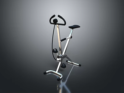 Compact Home Fitness Exercise Bike With Adjustable Seat And Sturdy Metal Frame 3d model