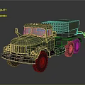 Green Military Truck Mounted With Multiple Tube Rocket Launcher Weapon System