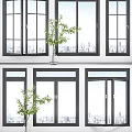 Modern window combination 3d model