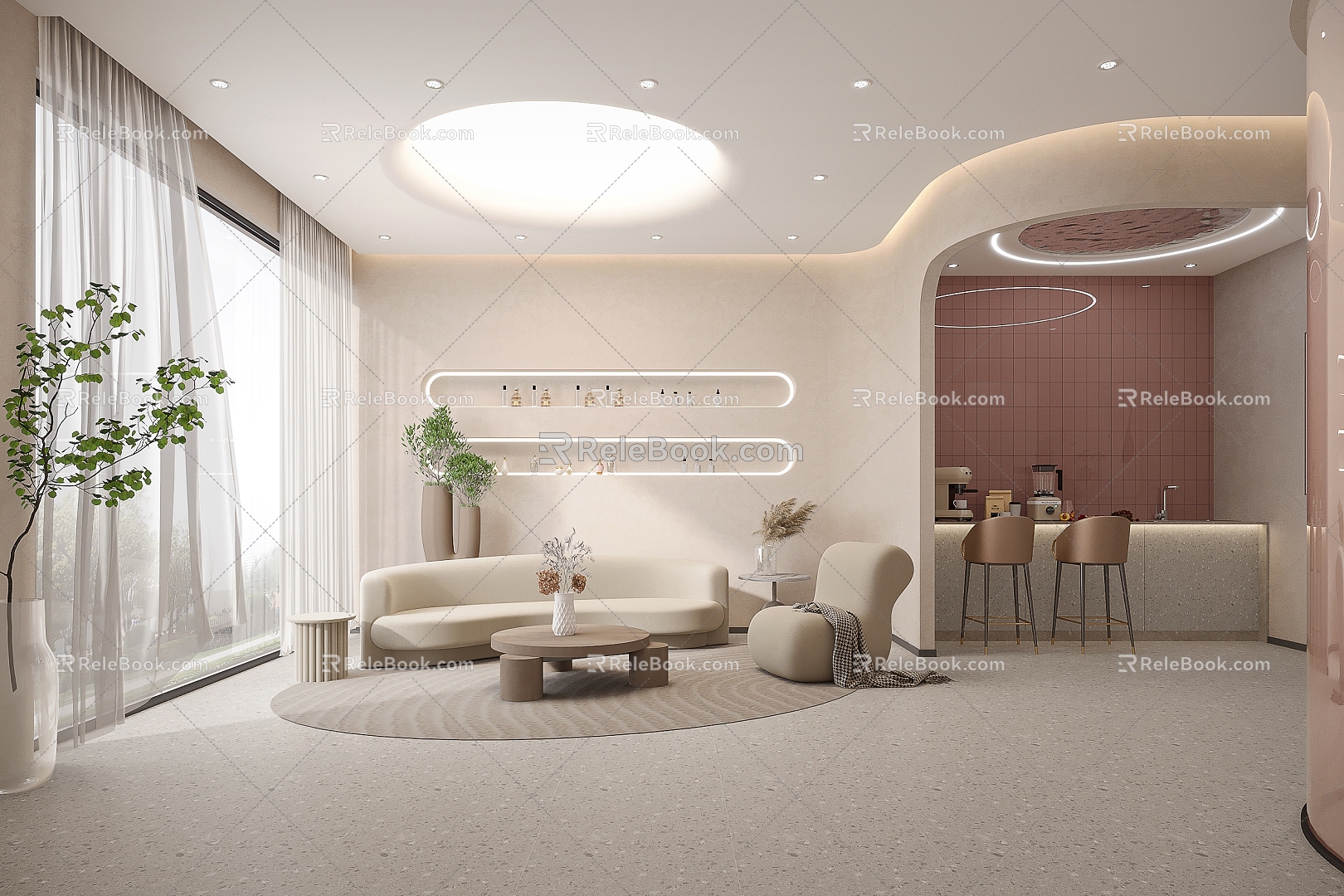 Quiet Beauty Salon Hall Beauty Salon Front Hall 3d model