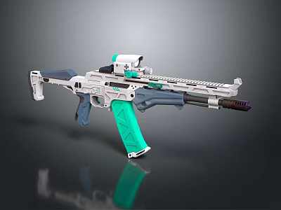 rifle semi-automatic rifle combat rifle battle rifle carbine war rifle attack rifle 3d model