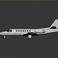 White Small Airplane Model With Detailed Design And Grey Background Surface 3d model