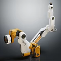 DOBOT White And Yellow Industrial Robotic Arm For Automation Applications 3d model
