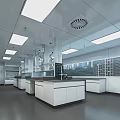 Modern Laboratory Physics Laboratory Tables and Chairs Laboratory Equipment Laboratory Research Room 3d model