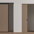 Sliding Doors Modern Home Interior With Wooden Panels Glass And Black Frame Design