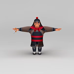 Mulan Game Characters Anime Characters Ancient Man 3d model